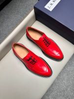 J.M.WESTON Red calfskin Leather Shoes-J.M.WESTON Man Business Leather Shoes